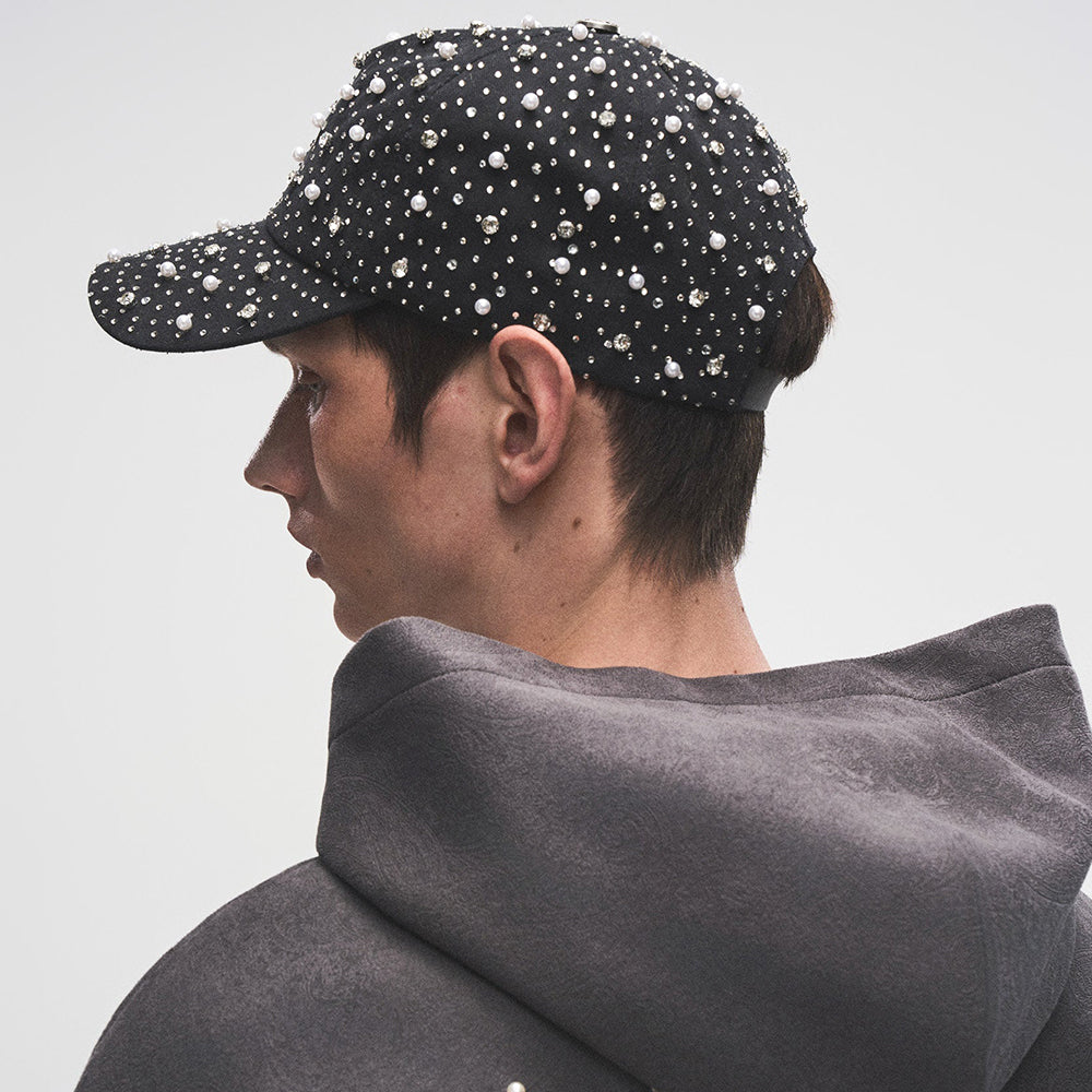 Pearl & Rhinestone Cap