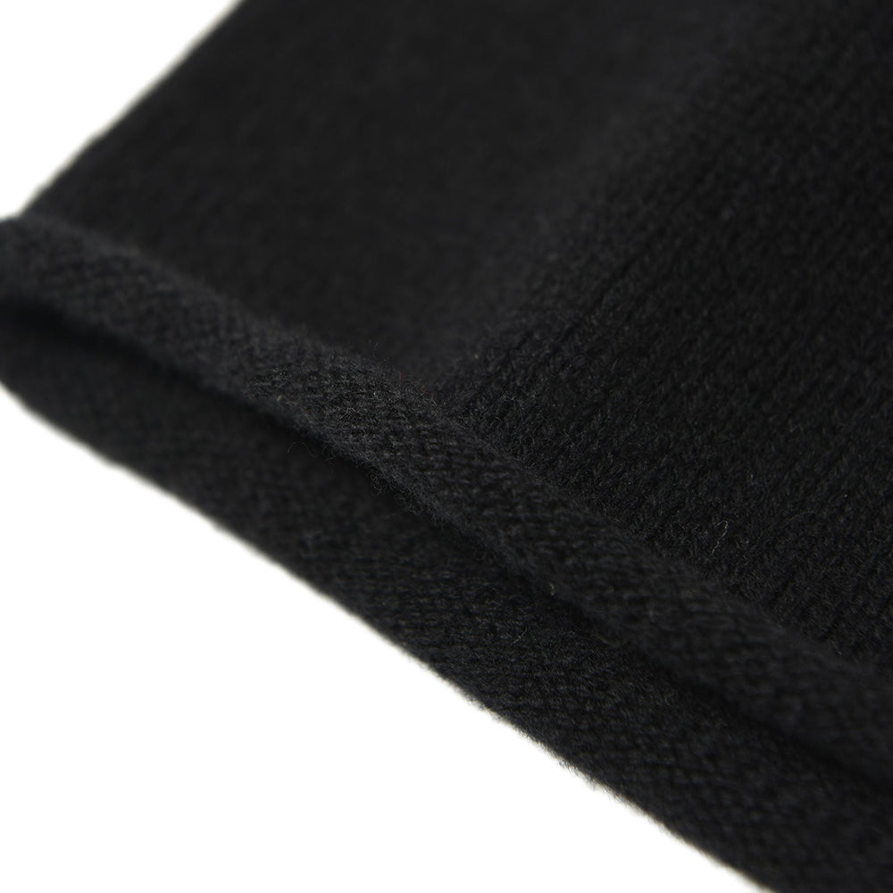 Cross Patch Leather Beanie