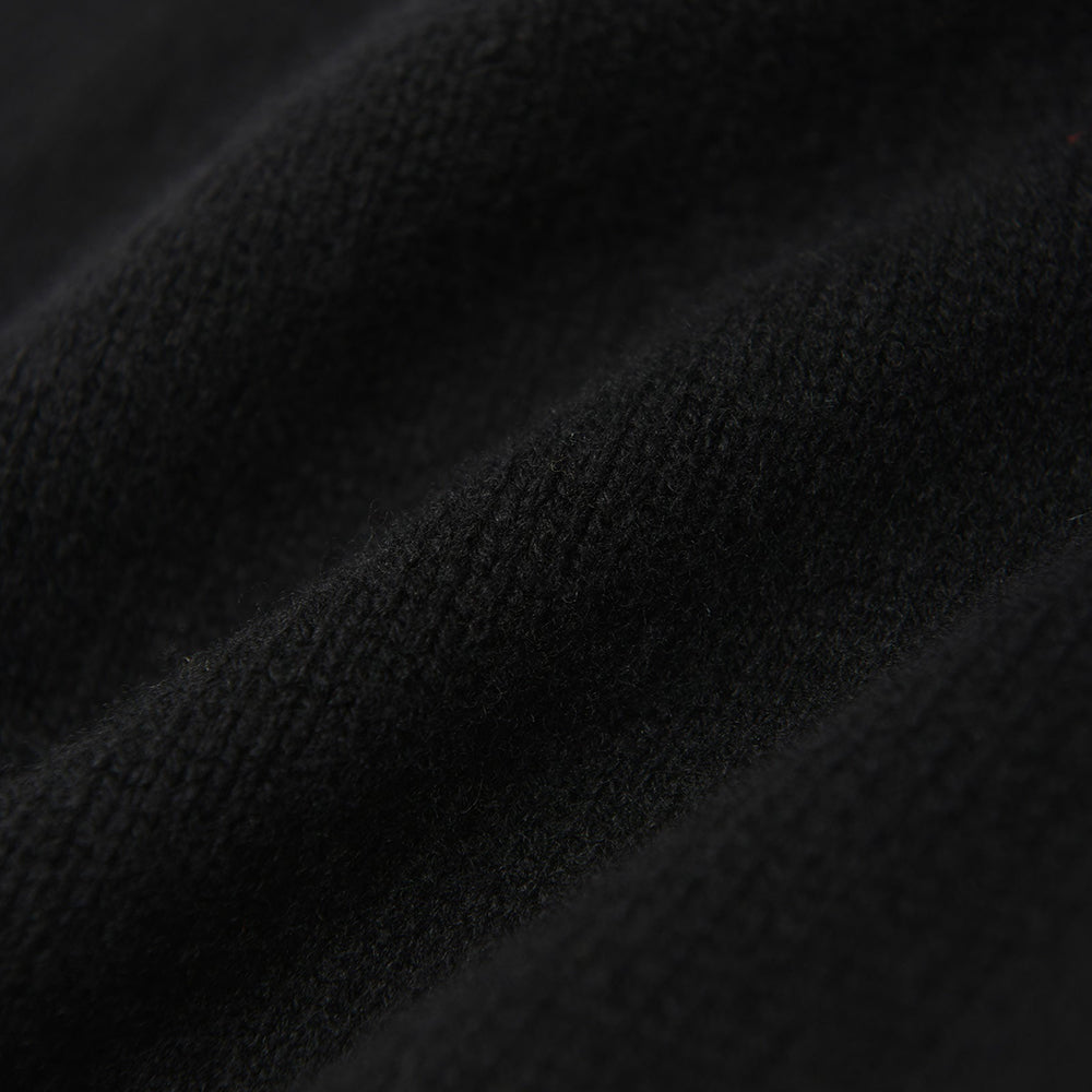 Cross Patch Leather Beanie