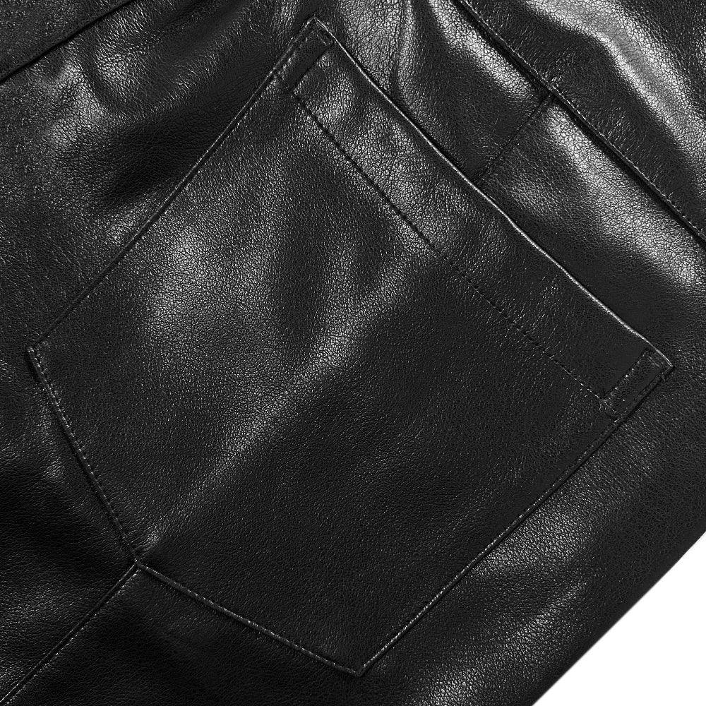 LAST NEST(ラストネスト)商品ページ - Leather Slim Trouser - Black