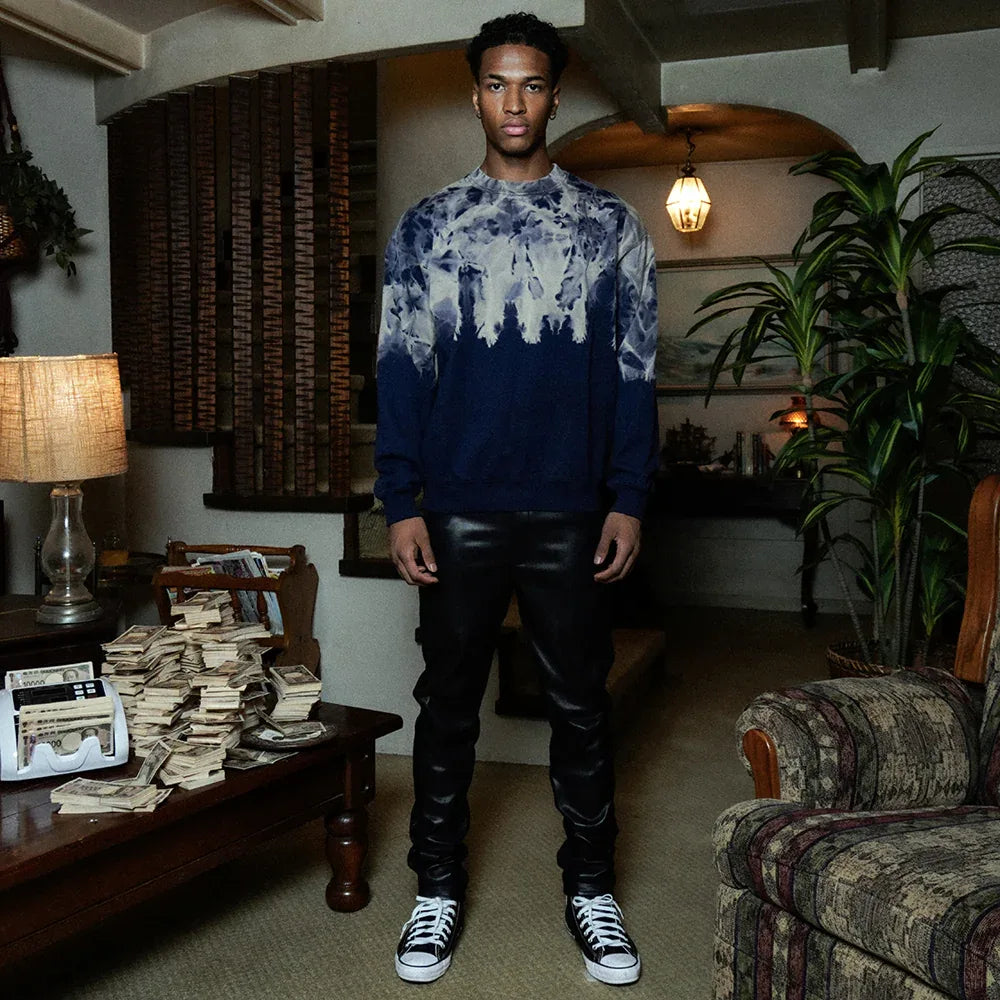 【XLサイズ✨】LAST NEST タイダイ柄 masa,deech着用 LAST NEST(ラストネスト)商品ページ - Tie-Dye Crewneck - Navy