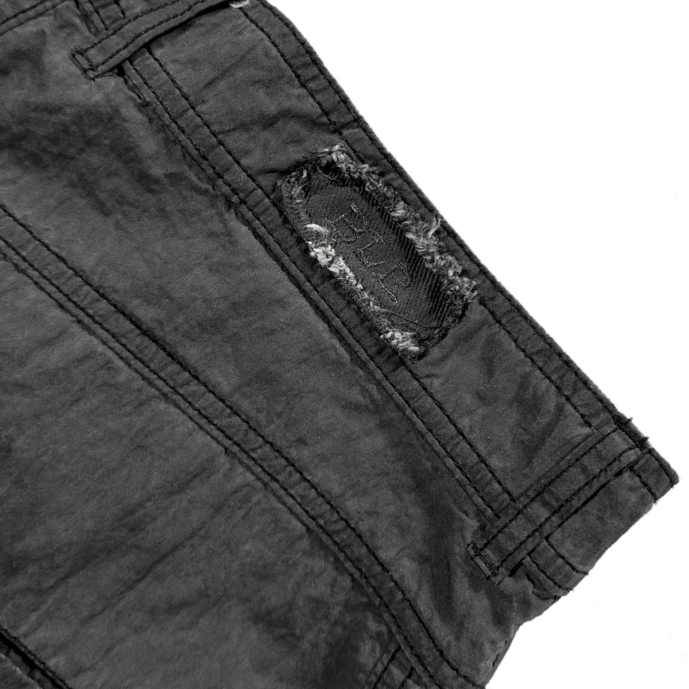 Dyed Multi Pocket Nylon Parachute Pants