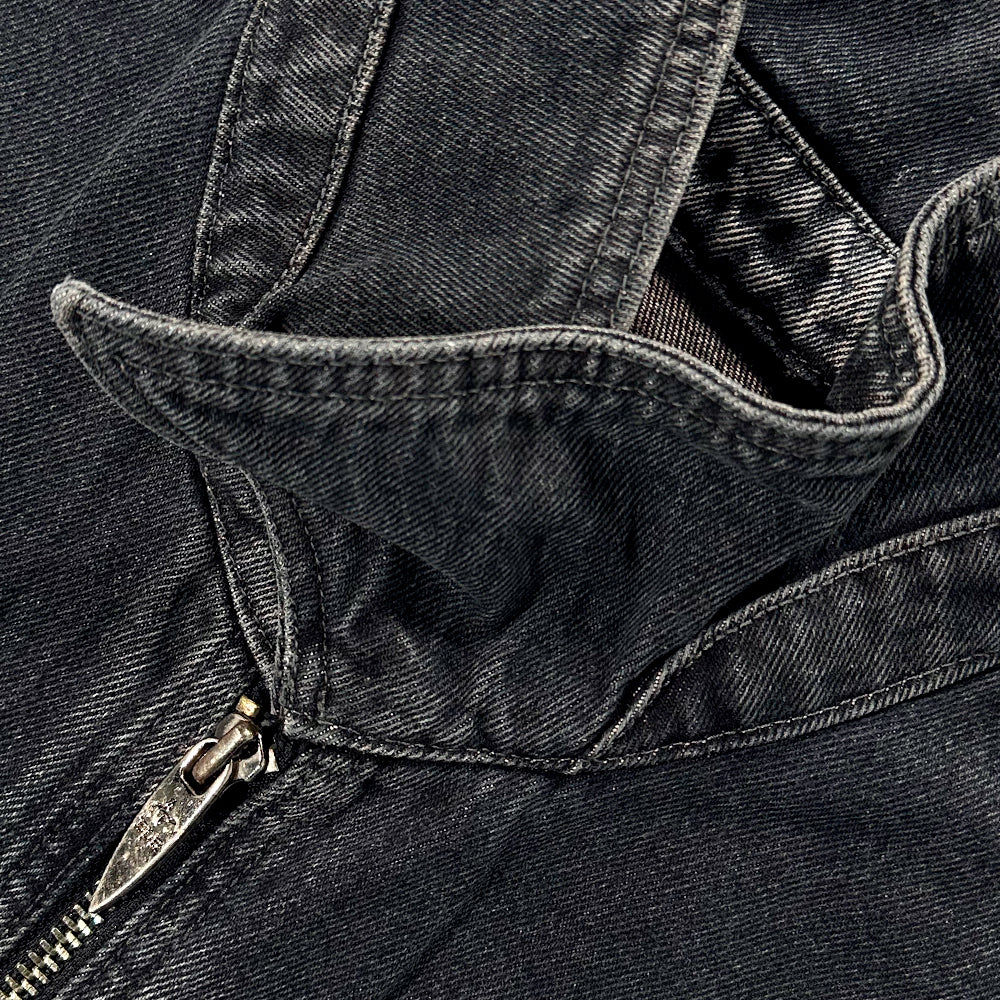 Dyed Curved Line Denim Trucker Jacket