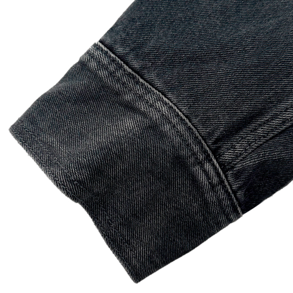 Dyed Curved Line Denim Trucker Jacket