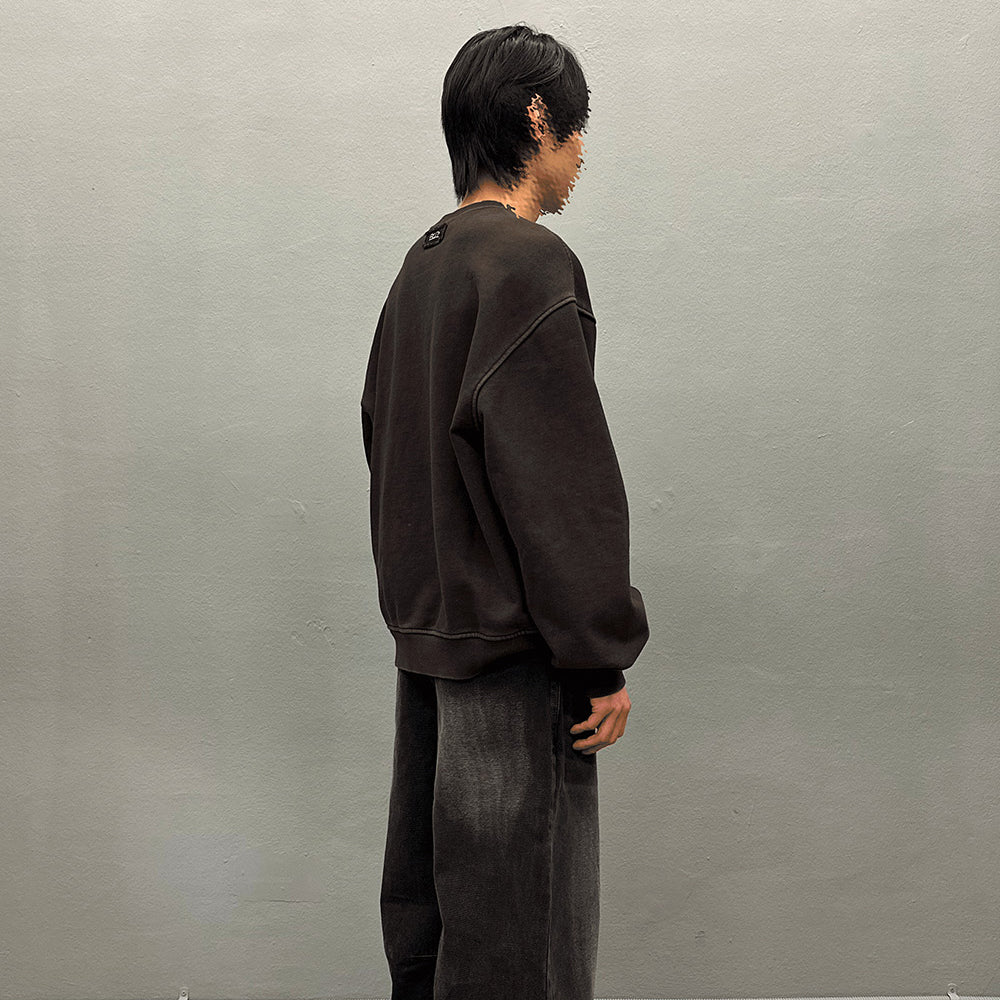 Overfit Raw Cutted Line Sweatshirt
