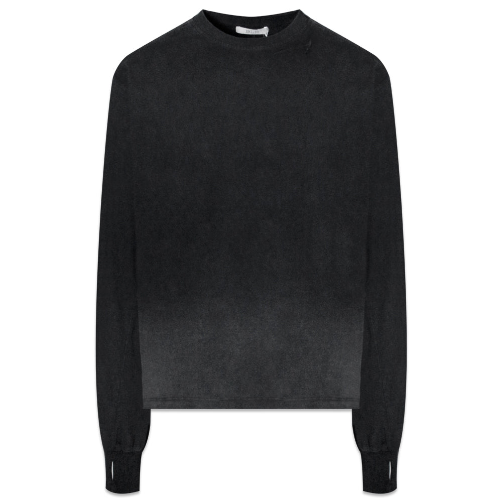 Destroyed Back Gradation Washing LS T-Shirt