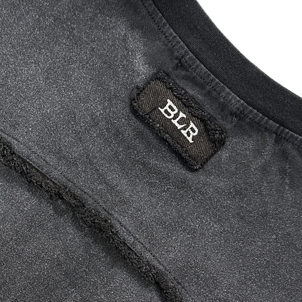 Destroyed Back Gradation Washing LS T-Shirt