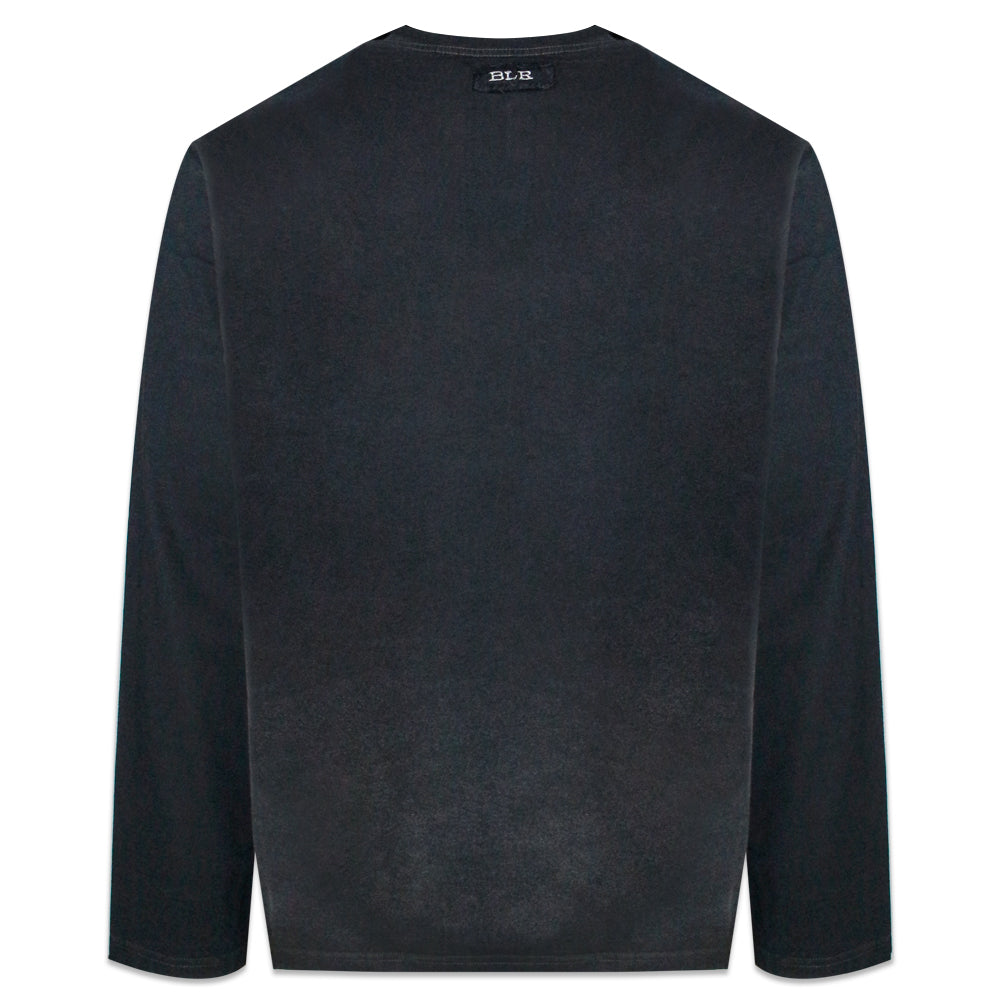 Rain Destroyed Gradation Bleached LS T-Shirt