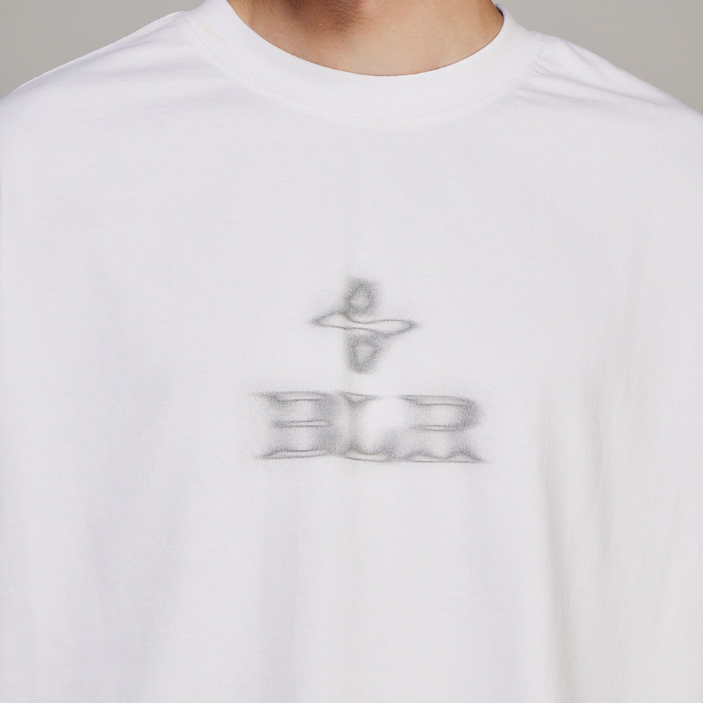 Blurred Logo Printed T-Shirt