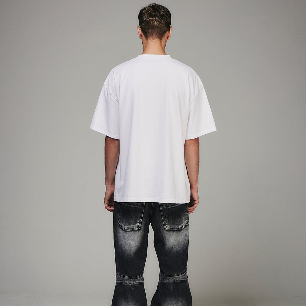 Blurred Logo Printed T-Shirt