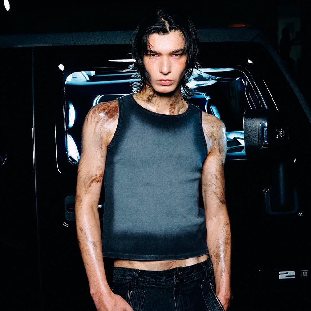 High Tension Gradiation Washing Sleeveless