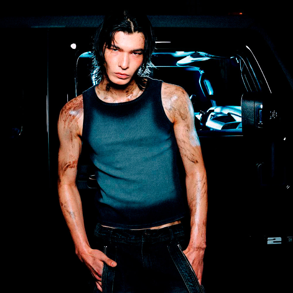 High Tension Gradiation Washing Sleeveless