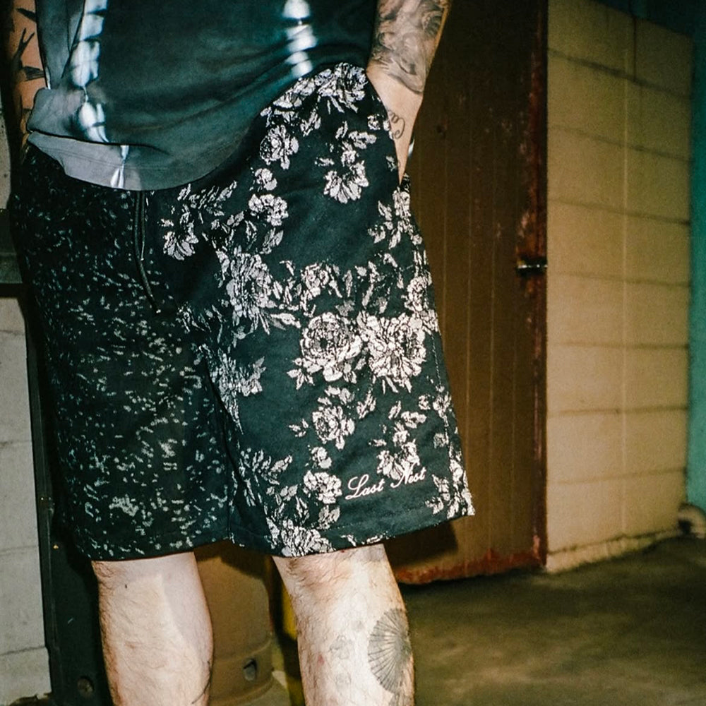 Floral Leopard Switching Shorts