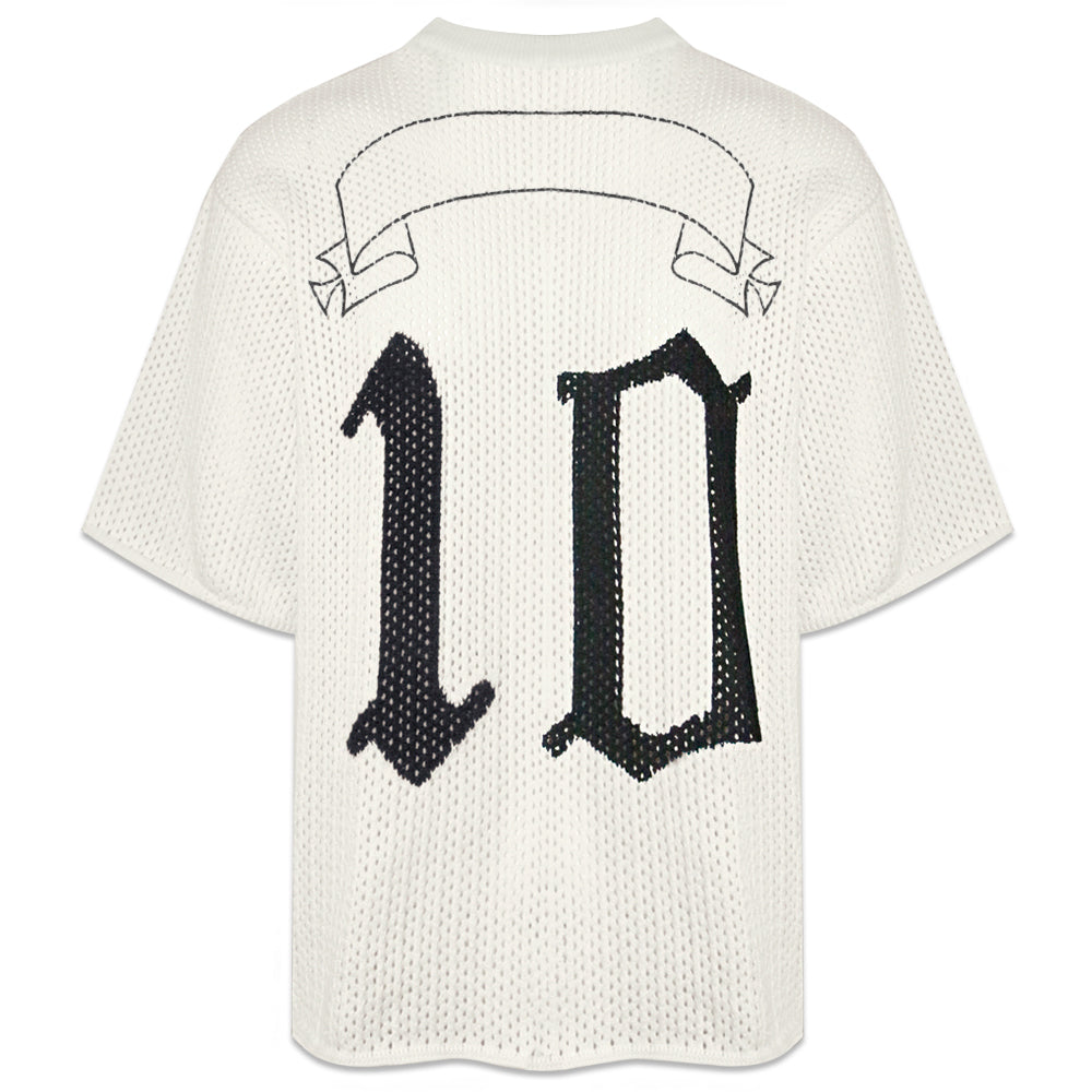 Cropped Knit Mesh OE Jersey