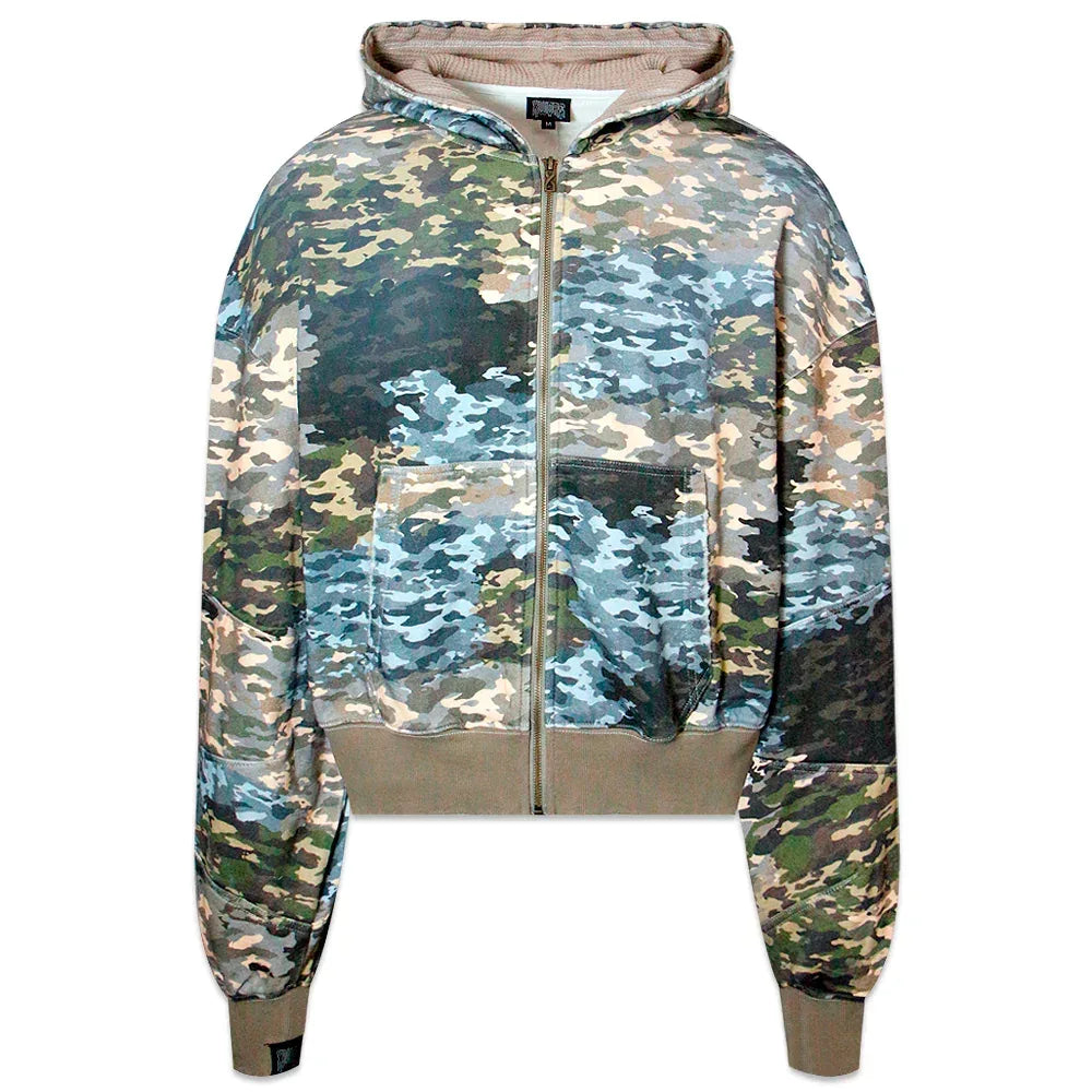 XWORE NYC(ウォー) 商品ページ - Mixed Camo Zip Up Hoodie - Camo