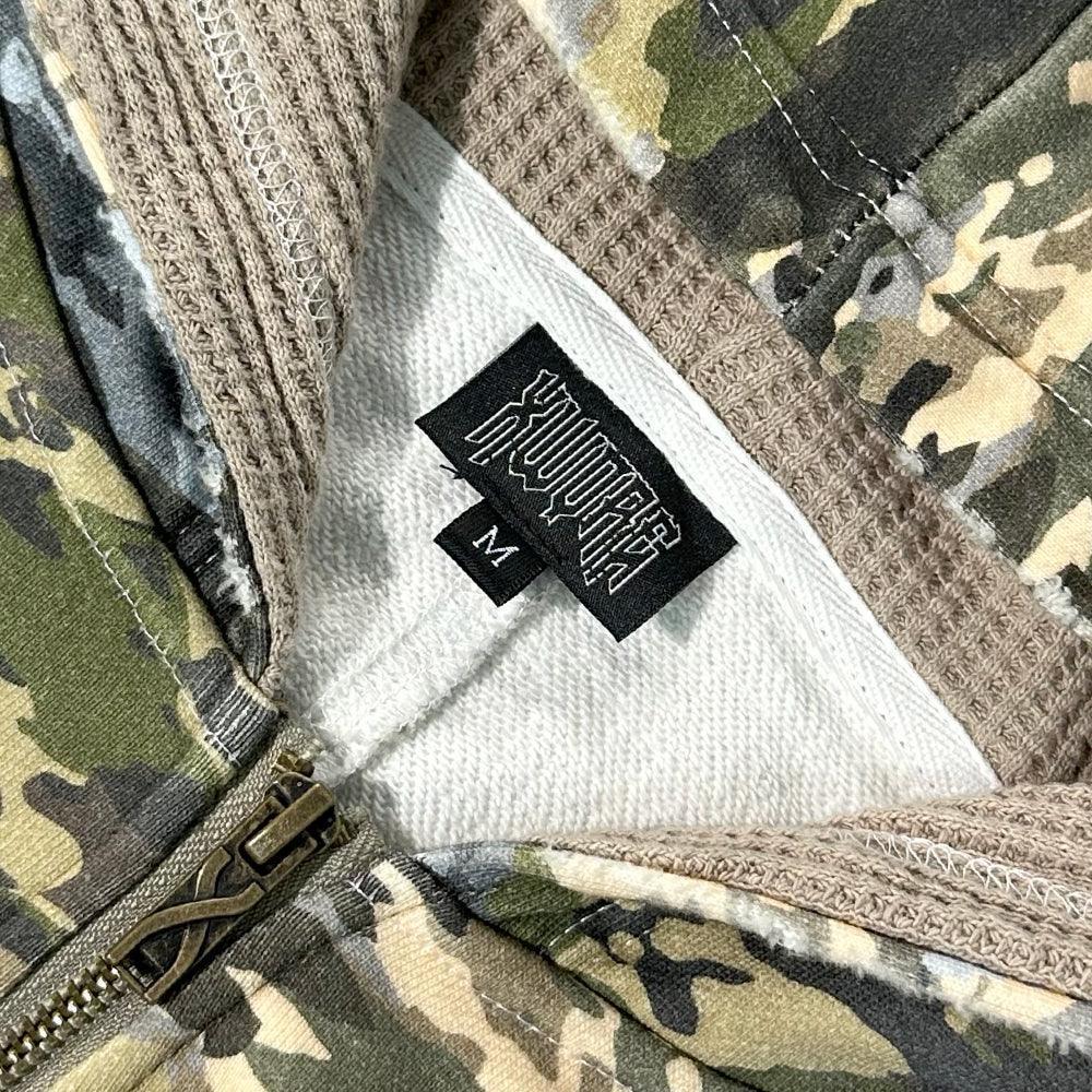 xwore シャツパーカー XWORE NYC(ウォー) 商品ページ - Mixed Camo Zip Up Hoodie - Camo
