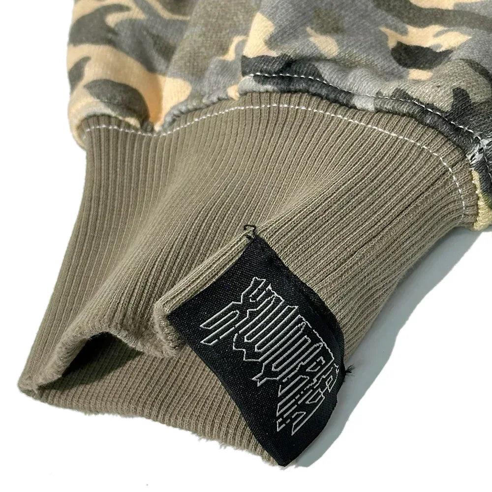 xwore シャツパーカー XWORE NYC(ウォー) 商品ページ - Mixed Camo Zip Up Hoodie - Camo