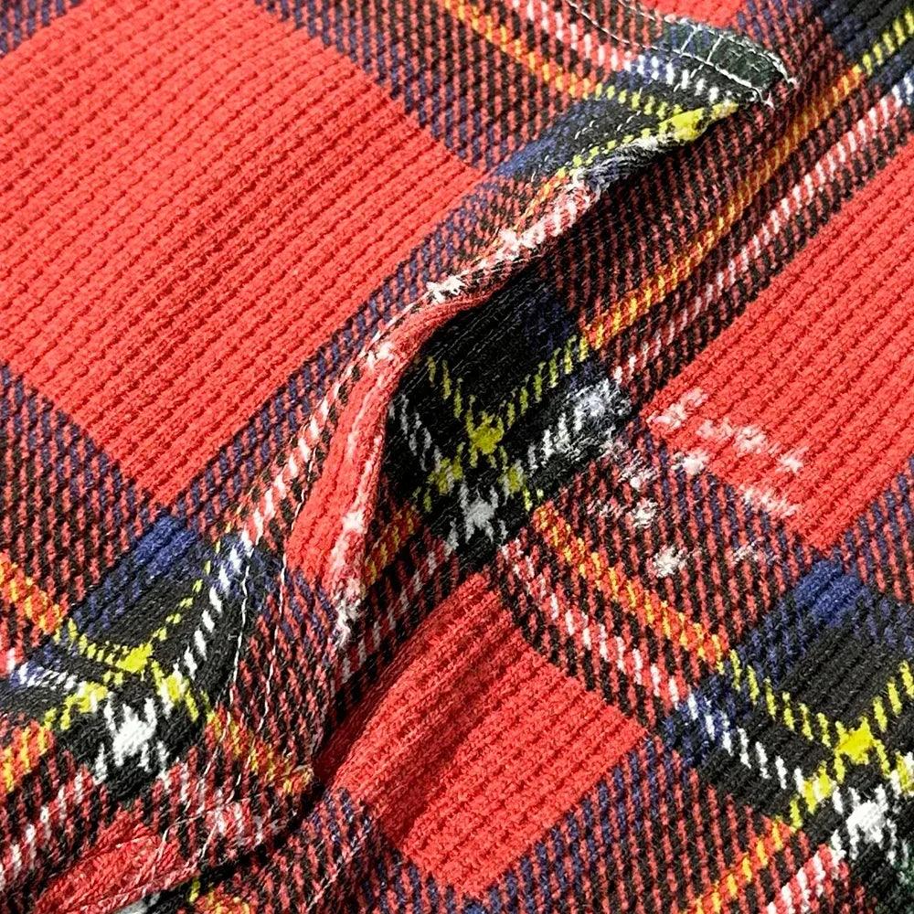 XWORE NYC Product Page - Tartan Plaid Zip Up Hoodie - Red-Plaid