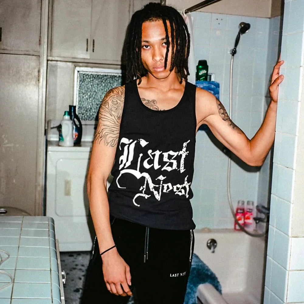 LAST NEST(ラストネスト)商品ページ - Vintage Logo Tank Top - Black