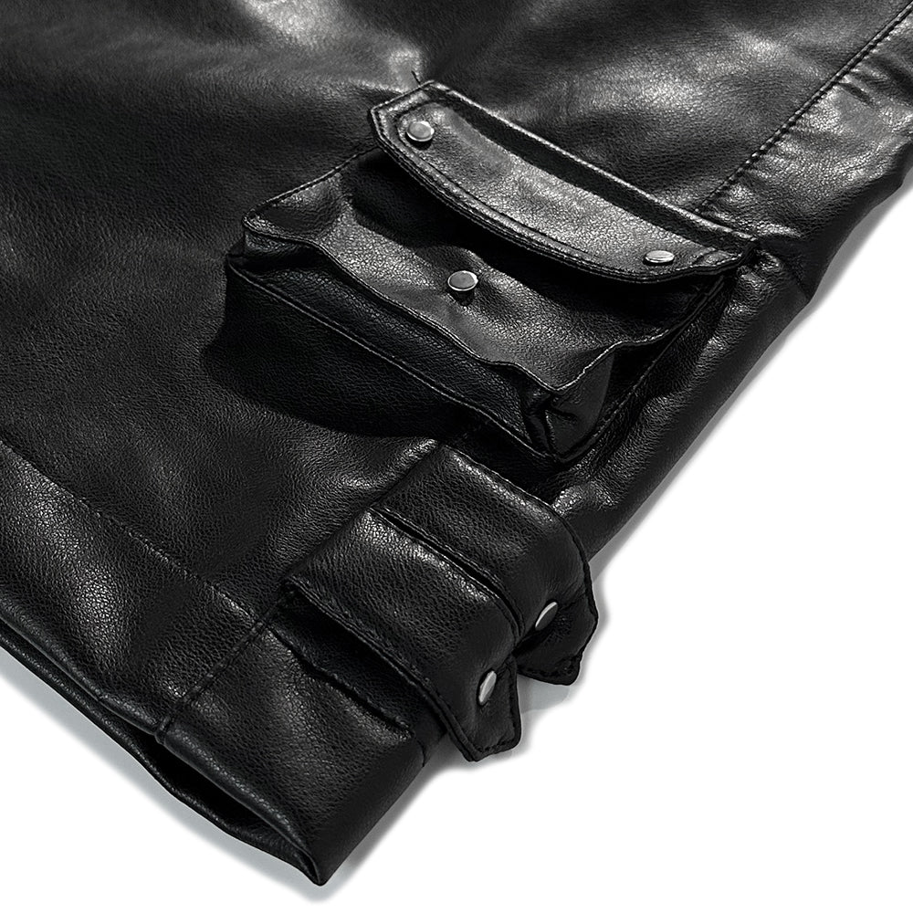 Ghidorah Chaos Leather Cargo Pants