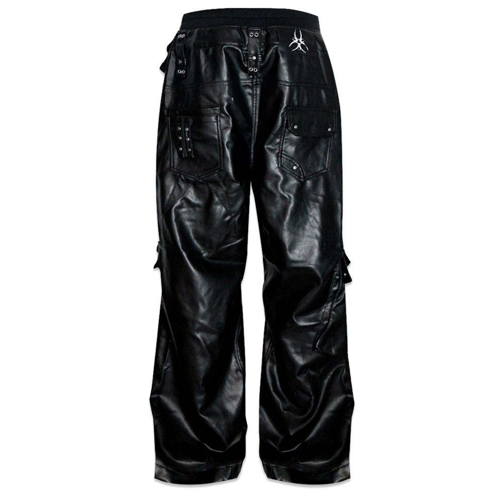 Ghidorah Chaos Leather Cargo Pants