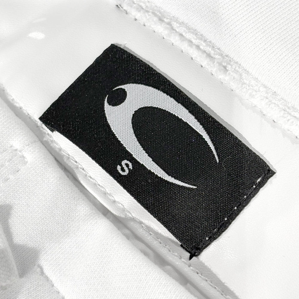 White Ghidorah Chaos Leather Cargo Pants