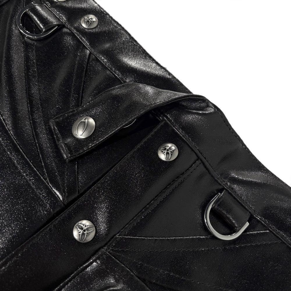 COZY WORLDWIDE Product Page - 005 Chaos Dream Leather Skirt Pants
