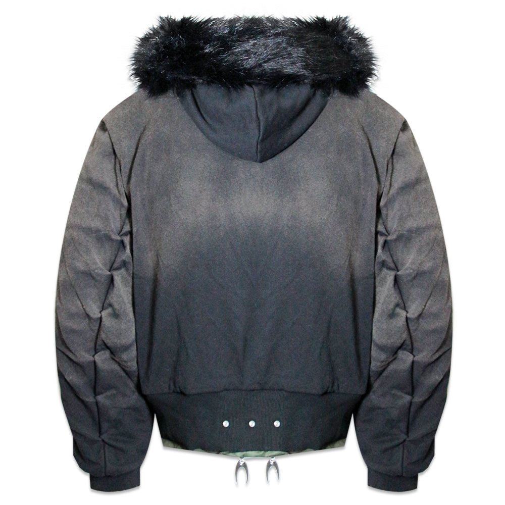 Cozy Chaos Olive Reversible Bomber Jacket