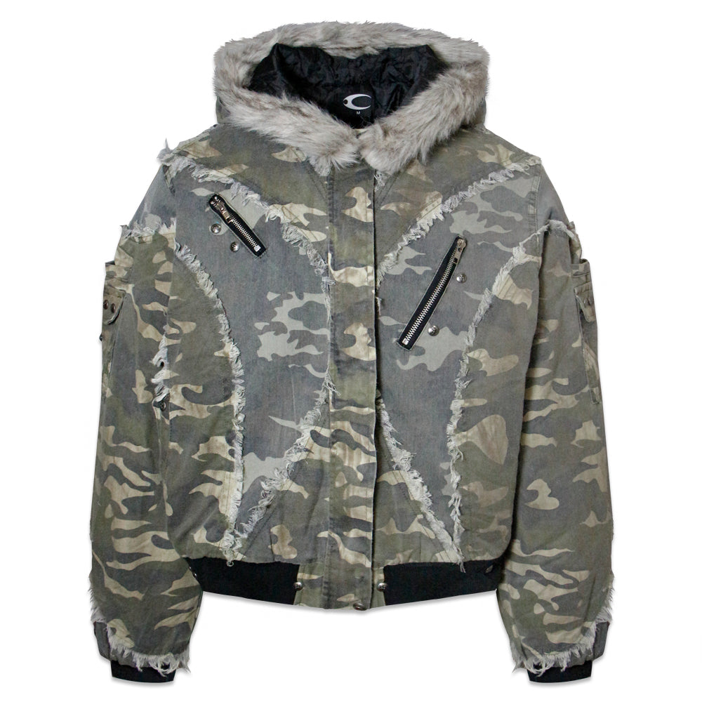 Chaos Dream Waxed Camo Bomber Jacket
