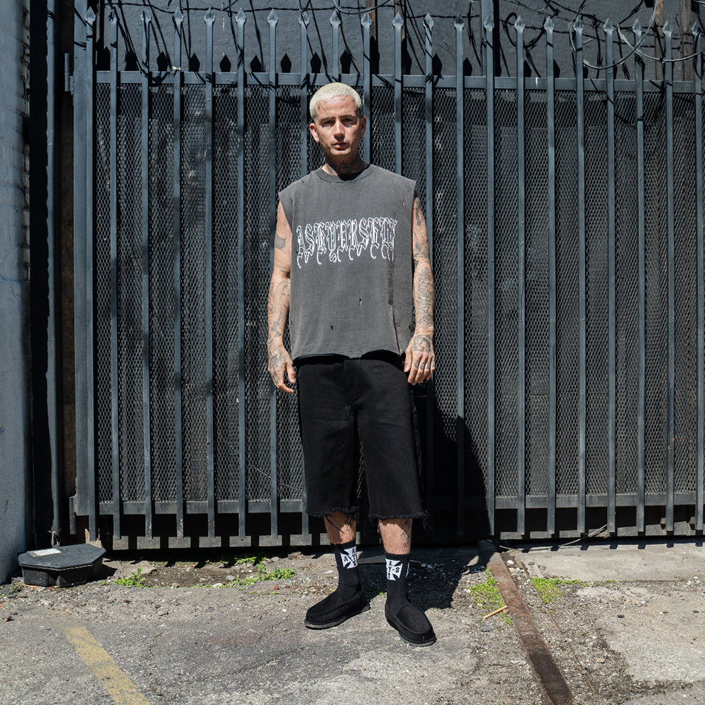 Frayed Baggy Denim Shorts