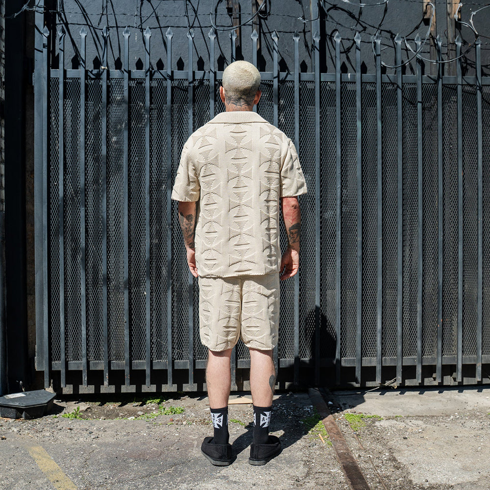 Mono Cross Knit Shorts