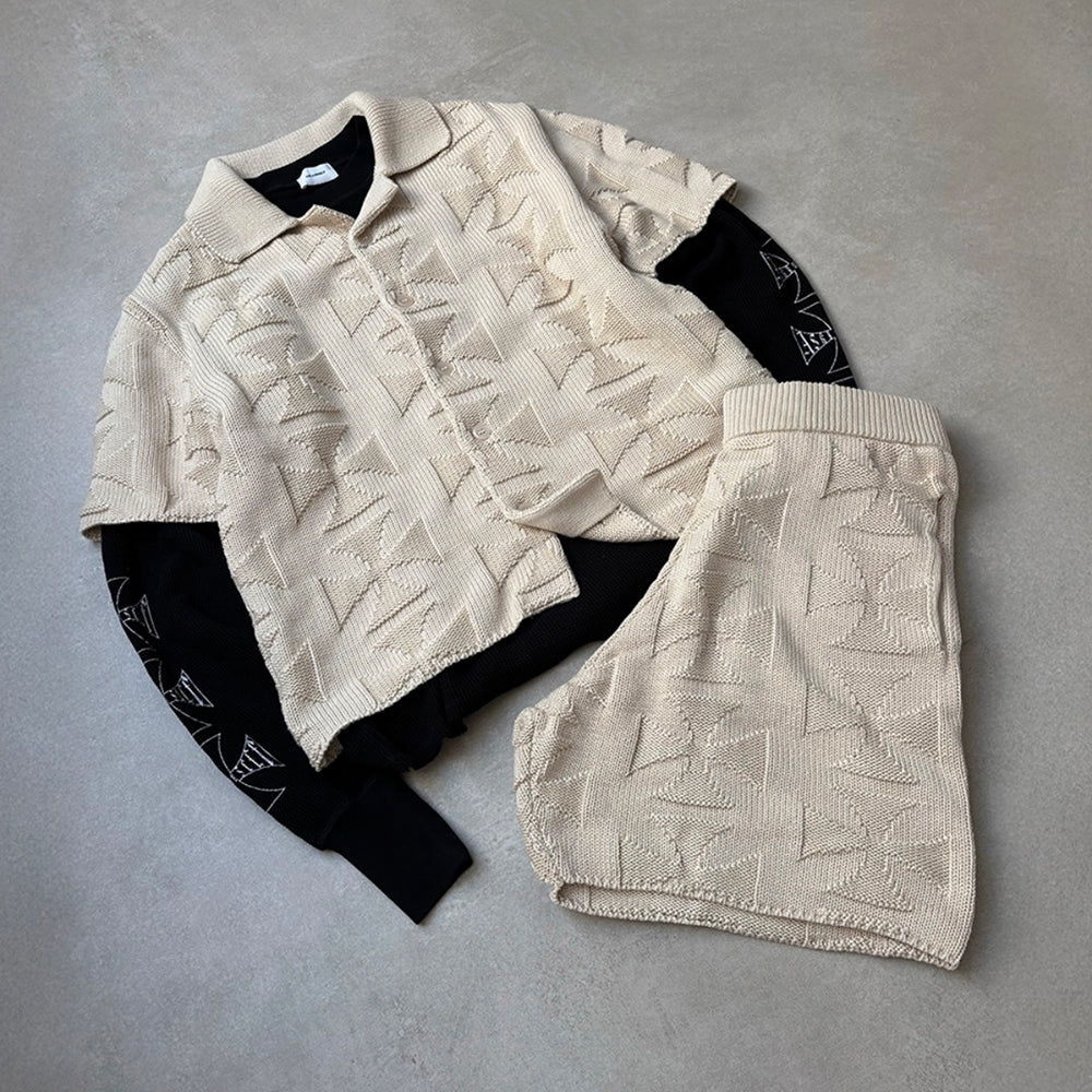Mono Cross Knit Shorts