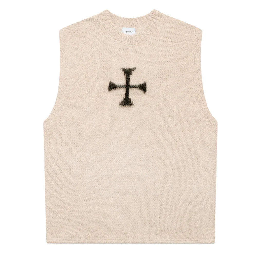 ASKYURSELF (アスクユアセルフ)商品ページ - Raw Cross Knitted Tank