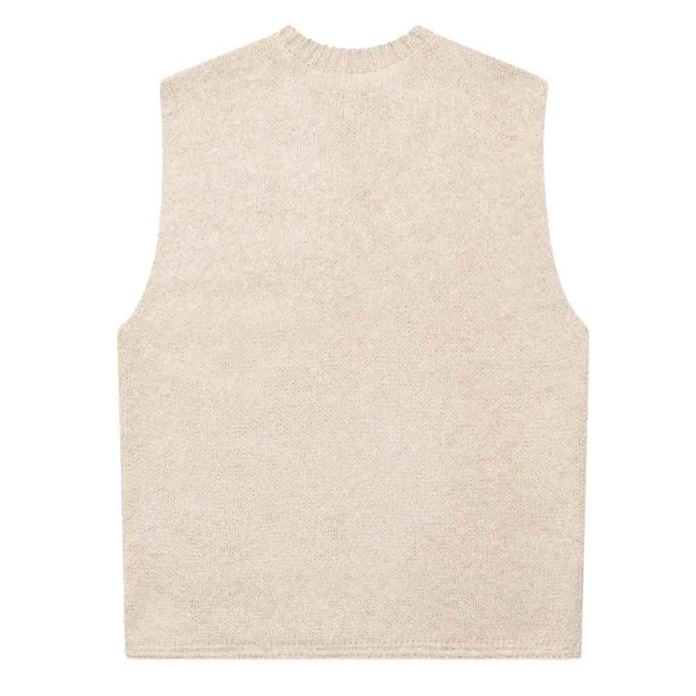 ASKYURSELF Product Page - Raw Cross Knitted Tank - Ecru - VENTURER