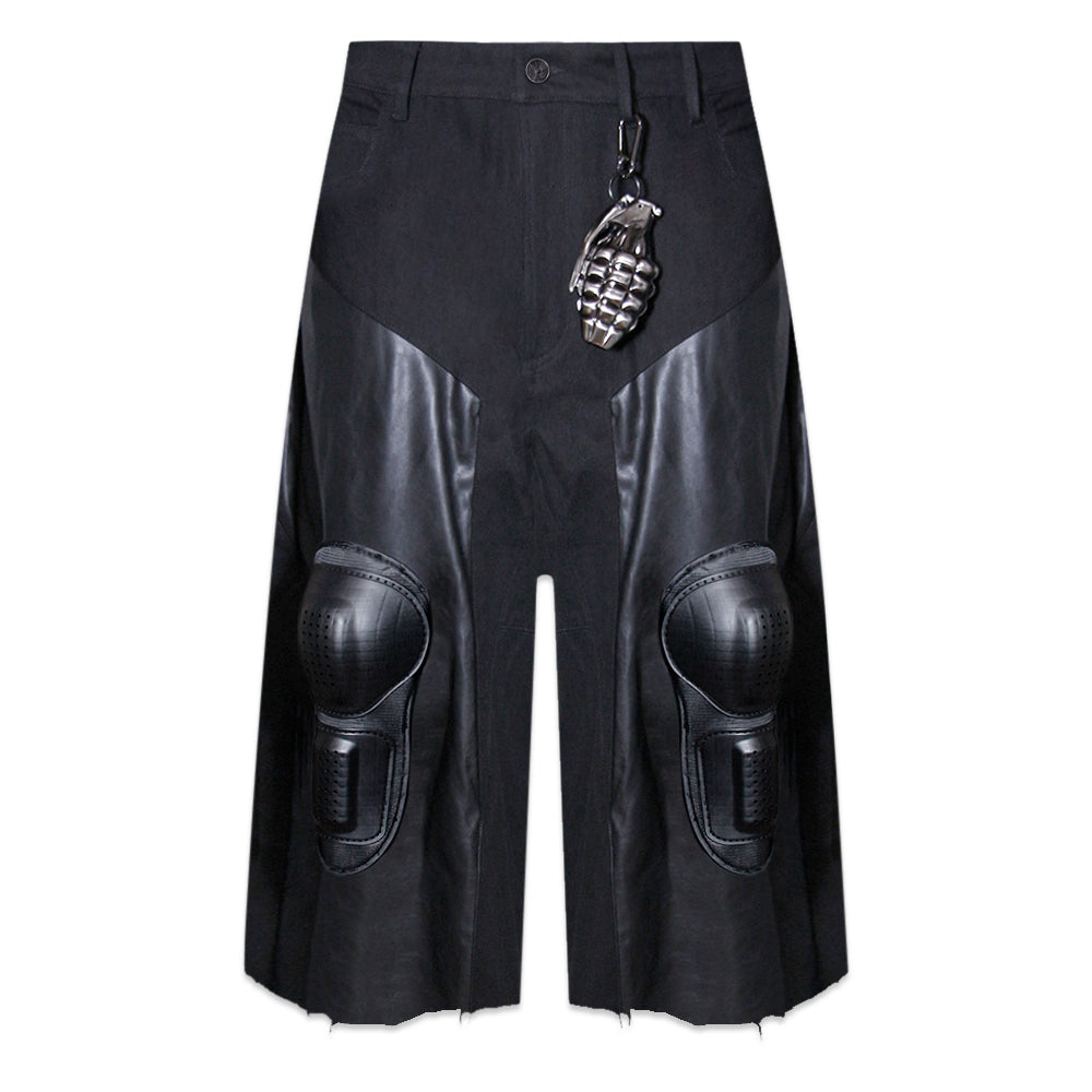 Nocturne Leather 3/4 Capri Padded Denim