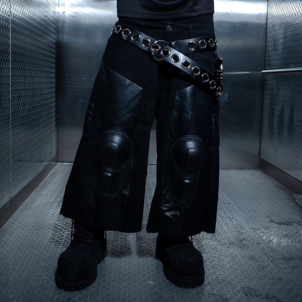 Nocturne Leather 3/4 Capri Padded Denim