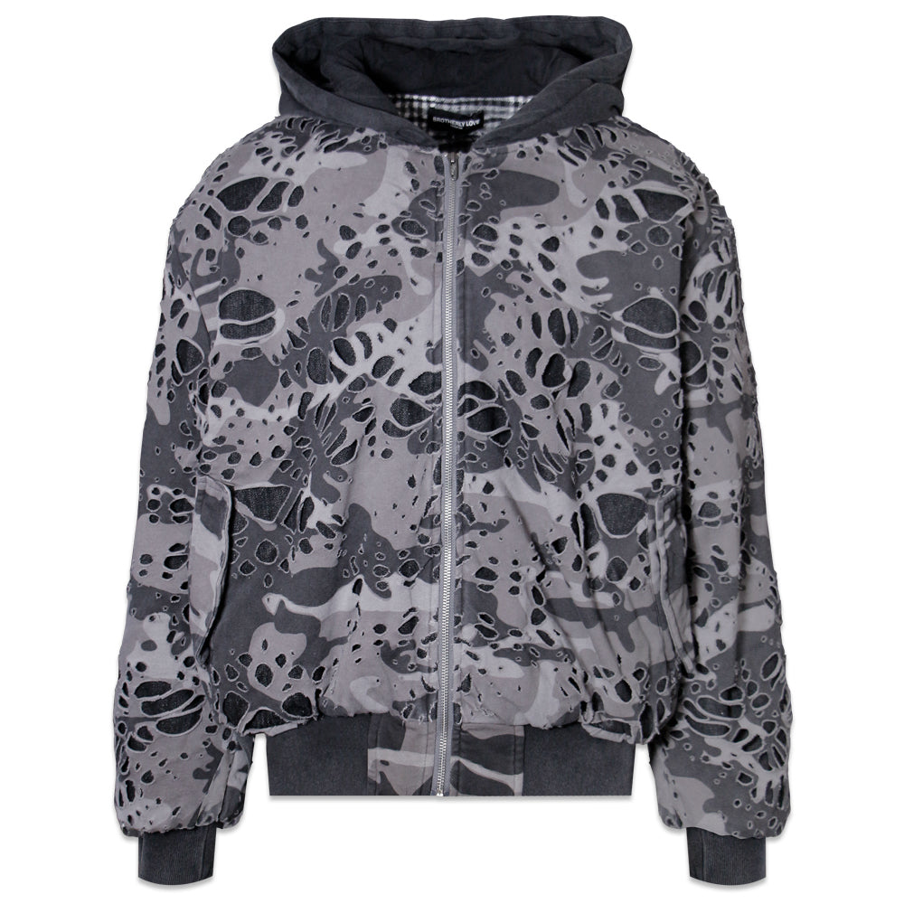 Mudcamo Burnedweb Denim Bomber