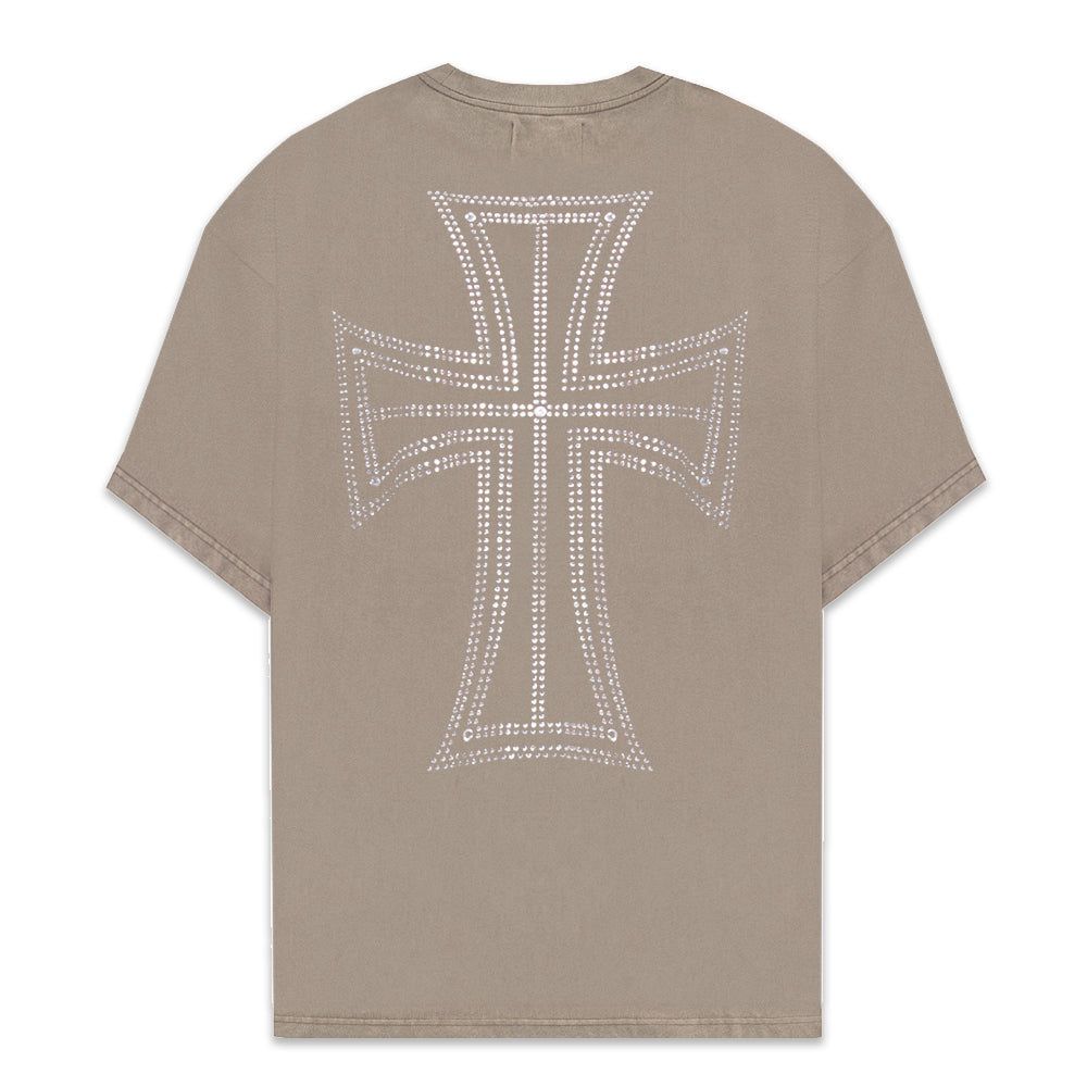 Outline Cross Rhinestone Tee
