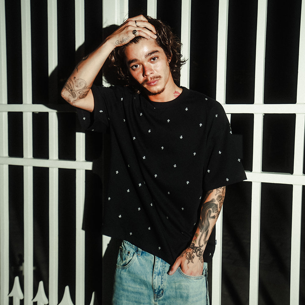 Tiny Cross Glitter Tee