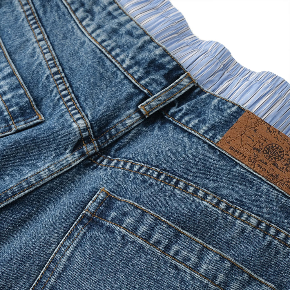 Fluid Dual Waist Baggy Denim