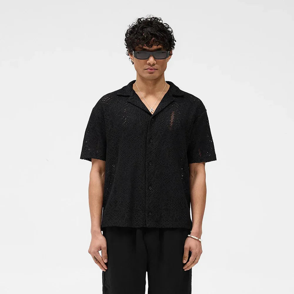 All Over Crochet Shirt - REPRESENT - VENTURER