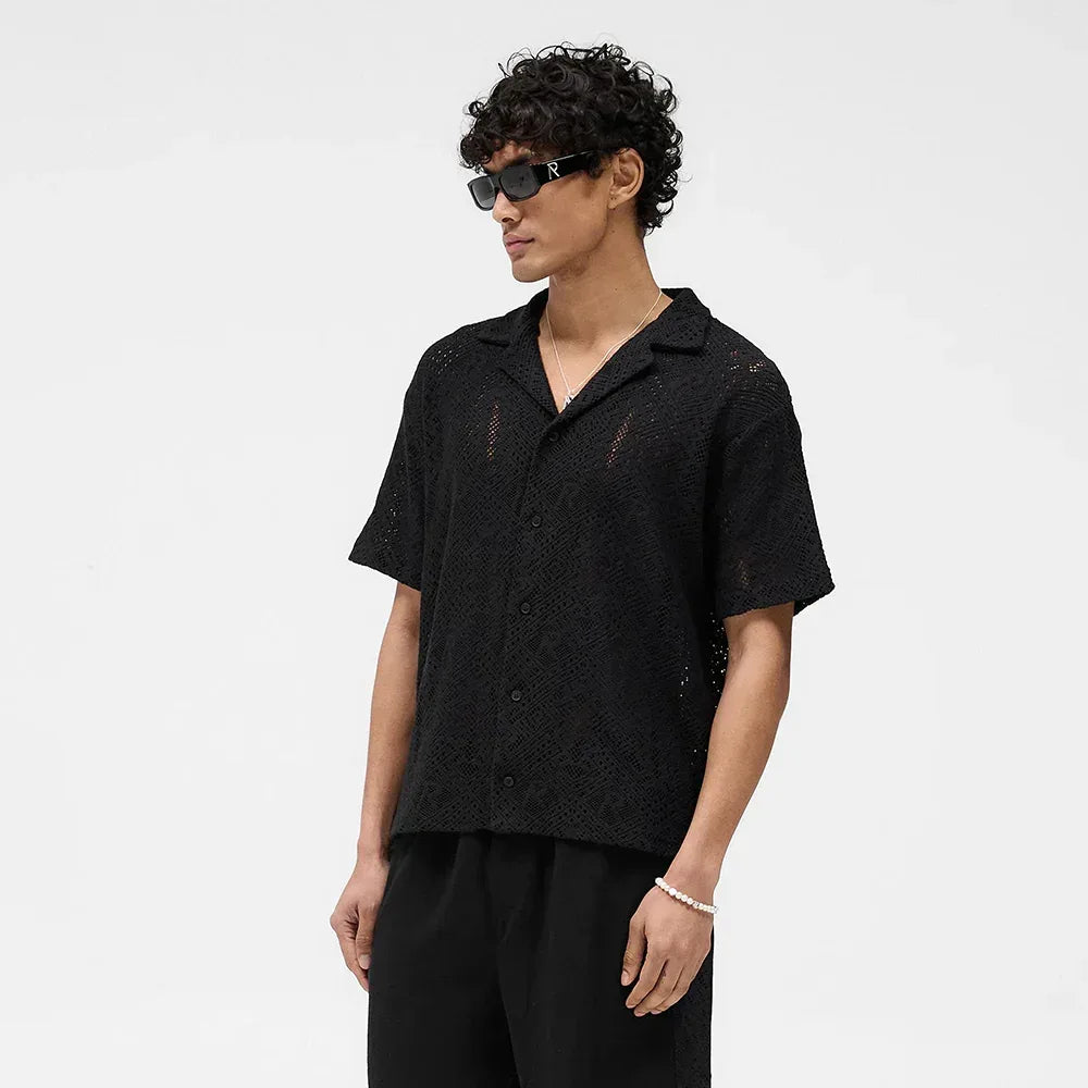 All Over Crochet Shirt - REPRESENT - VENTURER