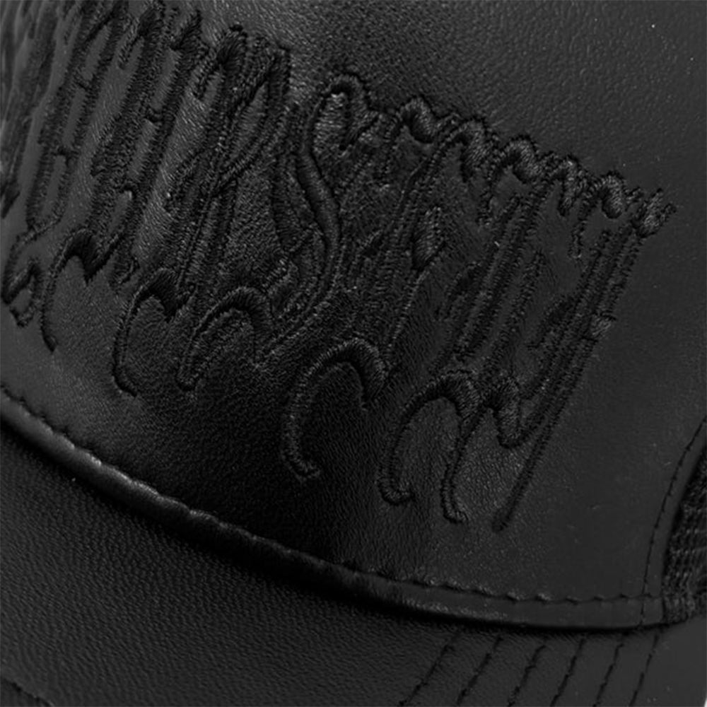 Goth Leather Trucker Cap