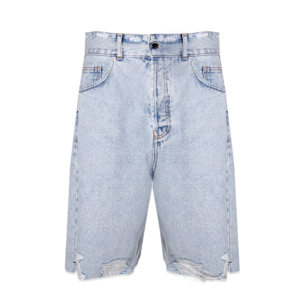 Frayed Baggy Denim Shorts