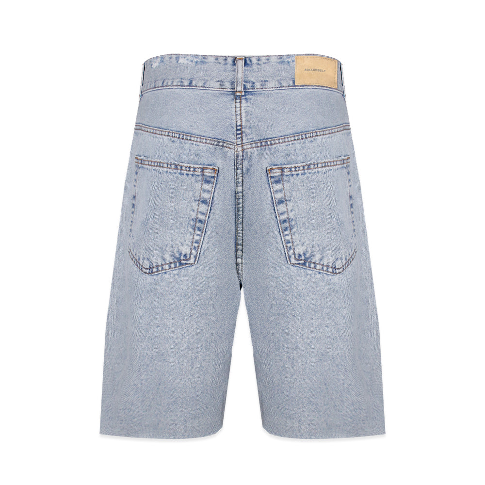 Frayed Baggy Denim Shorts