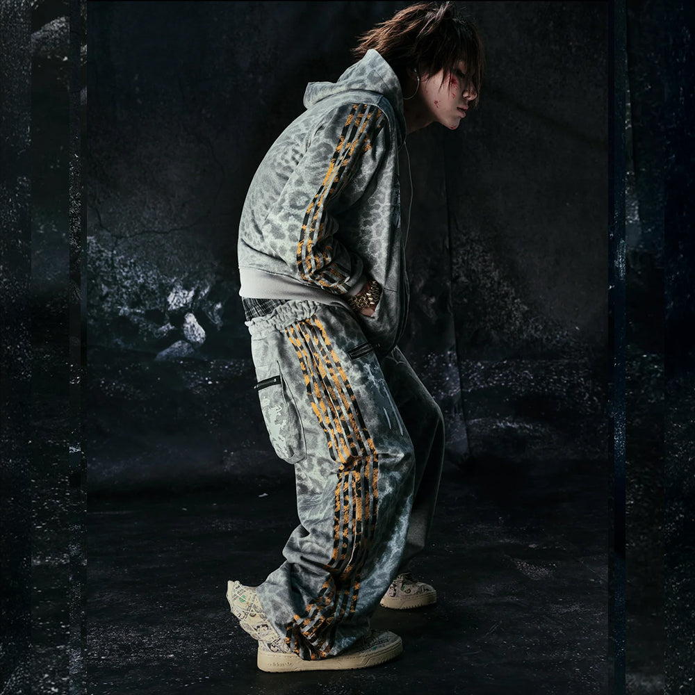 Leopard Royal Knight Club Waxed Pants