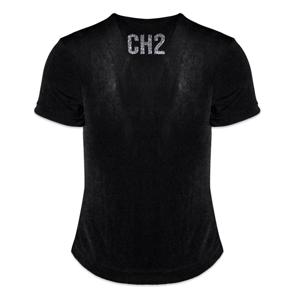 ＜/２ Moreflex Rhinestone Skull T-Shirt