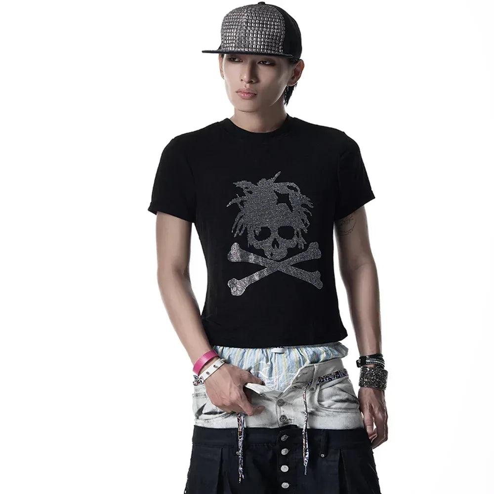 CH2 (シーエイチツー)商品ページ - ＜/2Moreflex Rhinestone Skull T