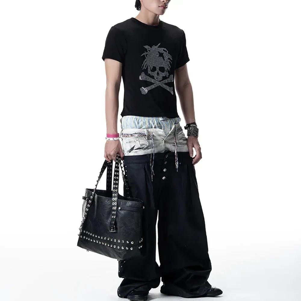 CH2 (シーエイチツー)商品ページ - ＜/2Moreflex Rhinestone Skull T