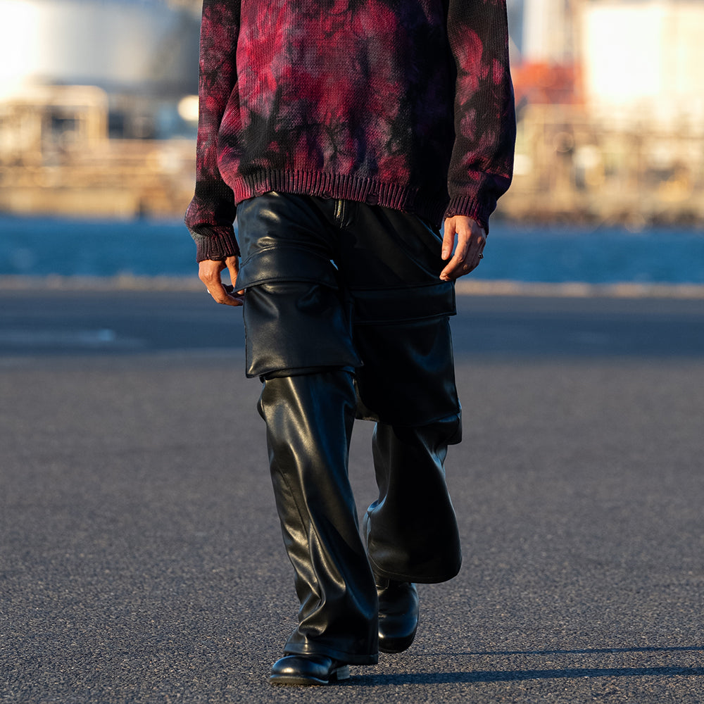 Faux Leather Cargo Pants V2